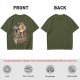Olive T-Shirt With Whimsical Floating Island Children Art Print