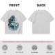 Olive T-shirt with Waterbender Character and Wave Art Print