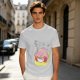 Olive T-shirt Featuring Kirby Eating Ramen on a Warp Star
