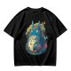 Olive T-Shirt with Whimsical Forest Spirit and Butterfly Print