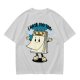 Olive t-shirt with cartoon Monday calendar graphic and 'I HATE YOU TOO' text