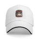 Black baseball cap with nervous raccoon 'all my systems are nervous' print