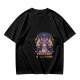 Olive Graphic T-Shirt with Wizard Cat and Stardust & Caffeine Print