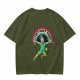 Olive Graphic T-Shirt With 'I Can't Adult Today' Rainbow Design