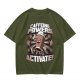 Caffeine Powers Activate! Cartoon Coffee T-Shirt Design