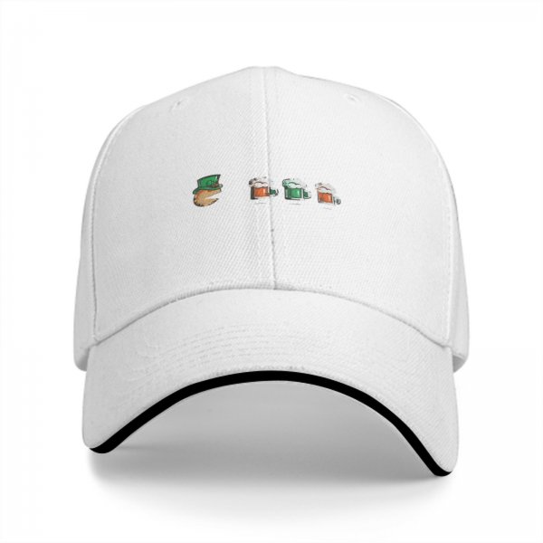 Black Baseball Cap With Leprechaun And Beer Mugs For St. Patrick's Day