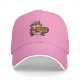 Black baseball cap with raccoon holding fast food trash sign