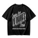 Olive green graphic t-shirt with 'Greetings from Yo Mama's House' print