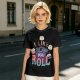 Olive T-Shirt With Cute Sushi Graphic and 'I Like The Way You Roll' Text