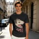 Olive T-Shirt With Aggressive Opossum 'LIFE!' Graphic Print
