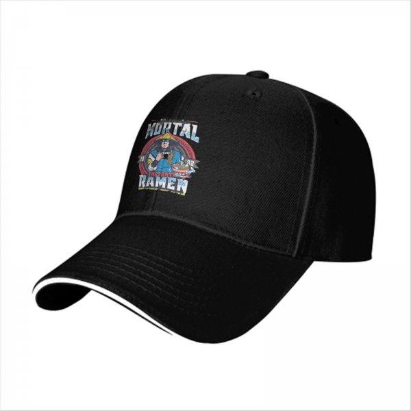 Mortal Instant Ramen Graphic Black Baseball Cap