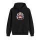 Black hoodie with muscular cat gym graphic design