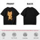 Olive T-Shirt With Cute Orange Tabby Cat Graphic