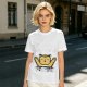 Olive T-Shirt with Happy Raised Paw Cat and 'NOTHING' Print