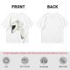 Olive T-Shirt With Surprised Cartoon Figure And Separate Face Print