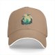 Black Baseball Cap With Anime Character Silhouette Graphic
