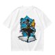 Olive T-Shirt With Fantasy Martial Artist Silhouette Graphic