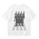 Olive T-Shirt With Skeletons Crossing Abbey Road Style Crosswalk Print
