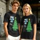 Olive Christmas Cat T-Shirt with Jingle All The Way Print