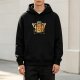 Black Hoodie with Retro Espresso Coffee Cup Graphic