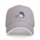 Black Baseball Cap With Blue Totoro Inspired Graphic Print
