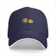 Black Baseball Cap With Cute Pizza And Pineapple Friends Print