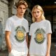 Olive T-Shirt With Silently Judging Loudly Correcting Cat Print