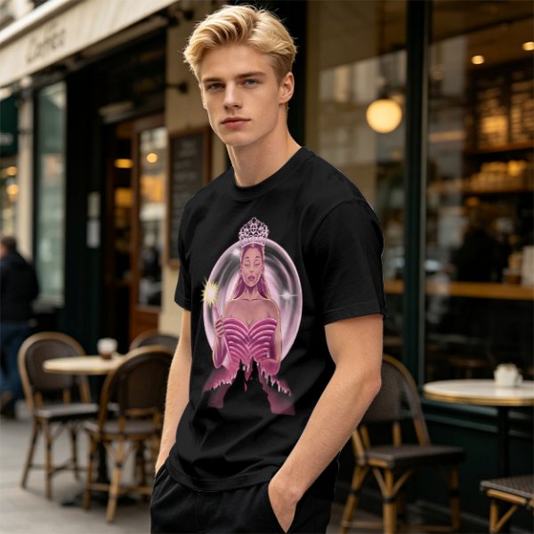 Olive T-Shirt With Glinda The Good Witch Graphic Print