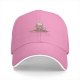 Black Baseball Cap With Cute Chef Cat Rolling Dough Print
