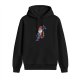 Black hoodie with old gamer Mario graphic print