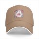 Black baseball cap with cute dinosaur dessert graphic print