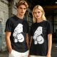 Olive Green T-Shirt With Cartoon Dog Holding Hot Drink Graphic