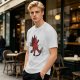 Olive Green T-Shirt With Cute Deadpool Dog Graphic Print