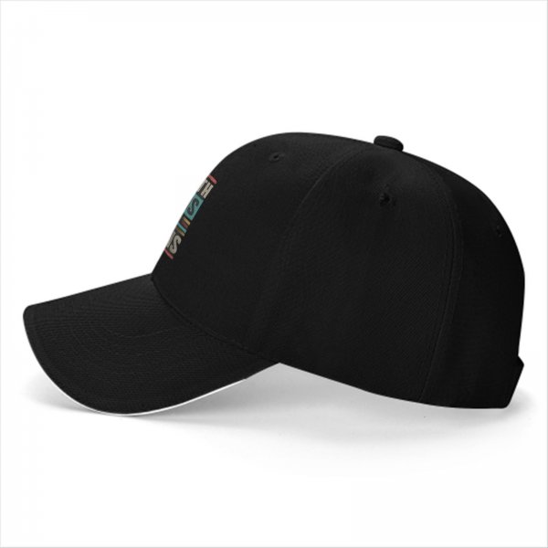 Black baseball cap with 'I Come With Problems Not Solutions' retro graphic