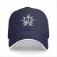 Black Baseball Cap With Fantasy Sword And Star Emblem Print