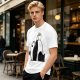 Olive T-Shirt With Panda Balancing Ramen Bowl Print