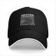 Adulting Nutritional Facts Graphic Black Baseball Cap