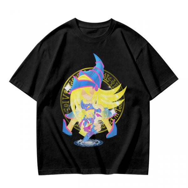 Olive T-Shirt with Dark Magician Girl Anime Graphic Print