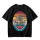 Olive T-shirt with Retro Ramen Bowl Chopsticks Graphic