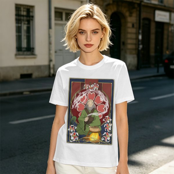 Olive Green T-Shirt Featuring Iroh from Avatar: The Last Airbender