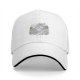 Black Baseball Cap With Subtle Nature Inspired Graphic Print