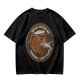 Olive t-shirt with bear captain fishing pun graphic