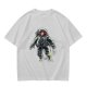 Olive T-Shirt with Floating Astronaut Graphic Print