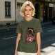 Olive Anime Graphic T-Shirt With Straw Hat Character Design