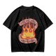 Olive T-Shirt With Calcifire Bacon Fire Graphic Print