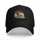 Black baseball cap with Plague Ducktor graphic print