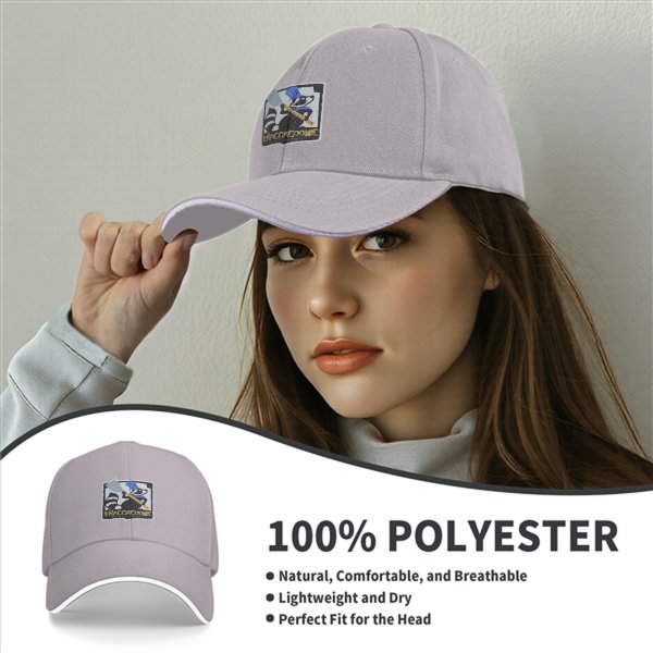 Black baseball cap with raccoon chef graphic and RACCACOOKIE text