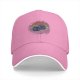 Black baseball cap with retro sunset and dice graphic