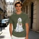Olive T-Shirt With Melting Snowman Christmas Print