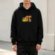 Black Hoodie with Apple Pi Pie Graphic Design
